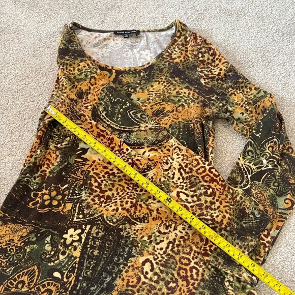 Vintage Jones New York Cheetah Abstract Cotton Top - Picture 9 of 9